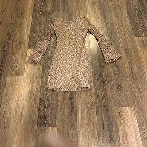 Elegant Lace Bell Sleeve Dress